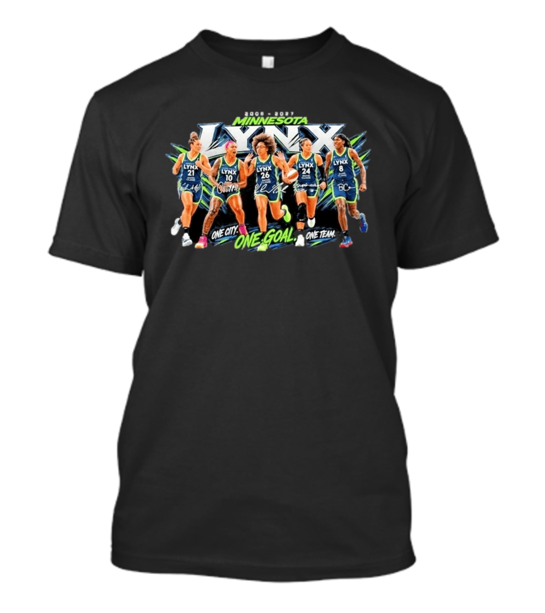 Minnesota Lynx One City One Goal One Team Signatures T-Shirt
