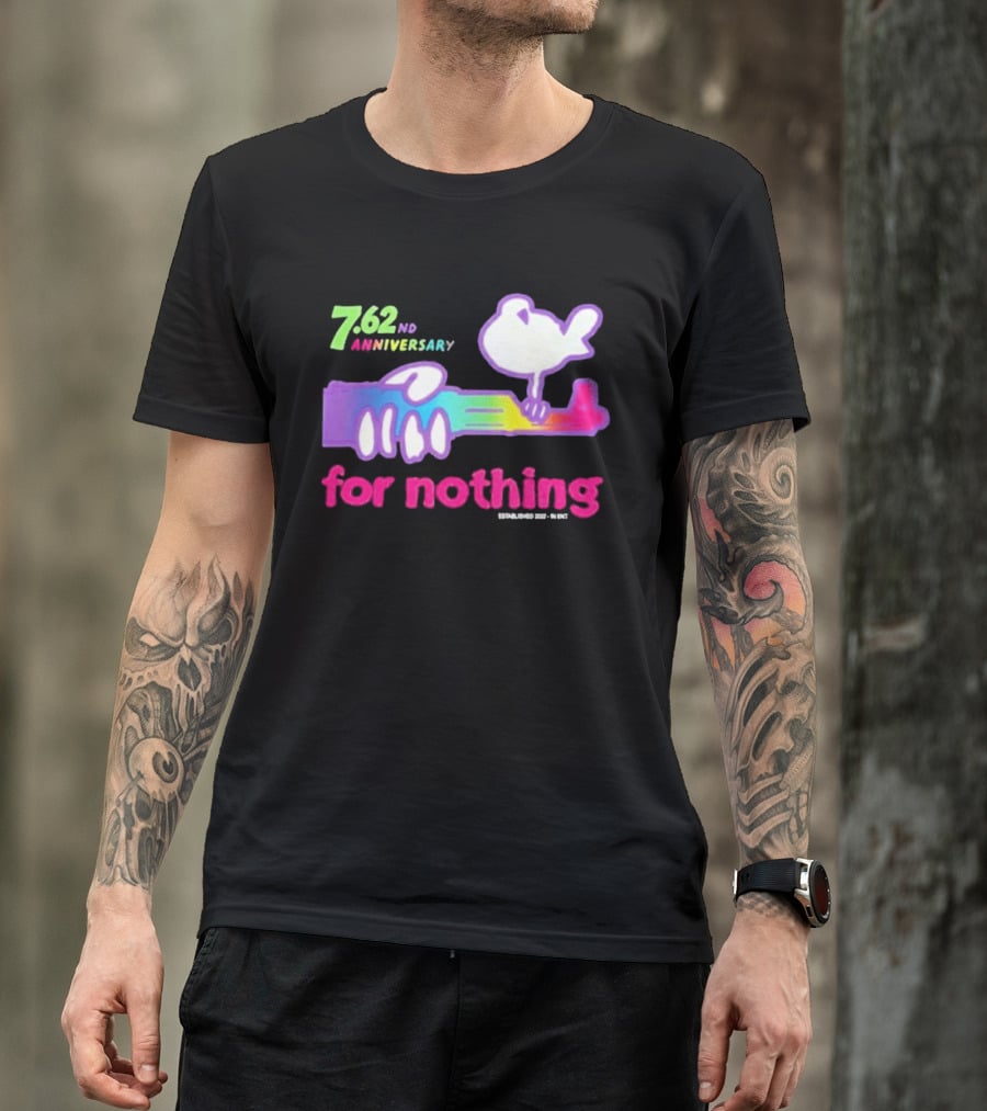 7.62nd Anniversary For Nothing Rainbow Dove Peacemaker T-Shirt