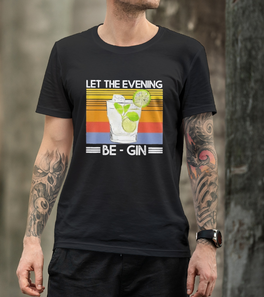 Let The Evening Be Gin Lime Mint Sunset T-Shirt