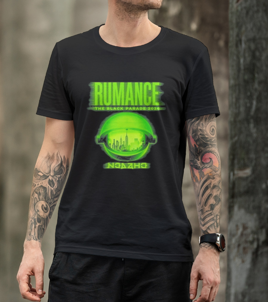 RUMANCE The Black Parade 2026 Neon Cityscape T-Shirt