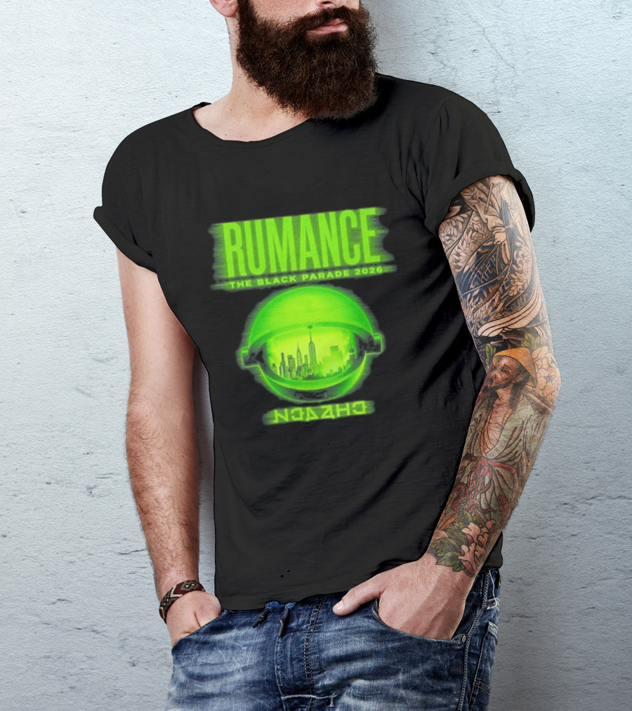 RUMANCE The Black Parade 2026 Neon Cityscape T-Shirt