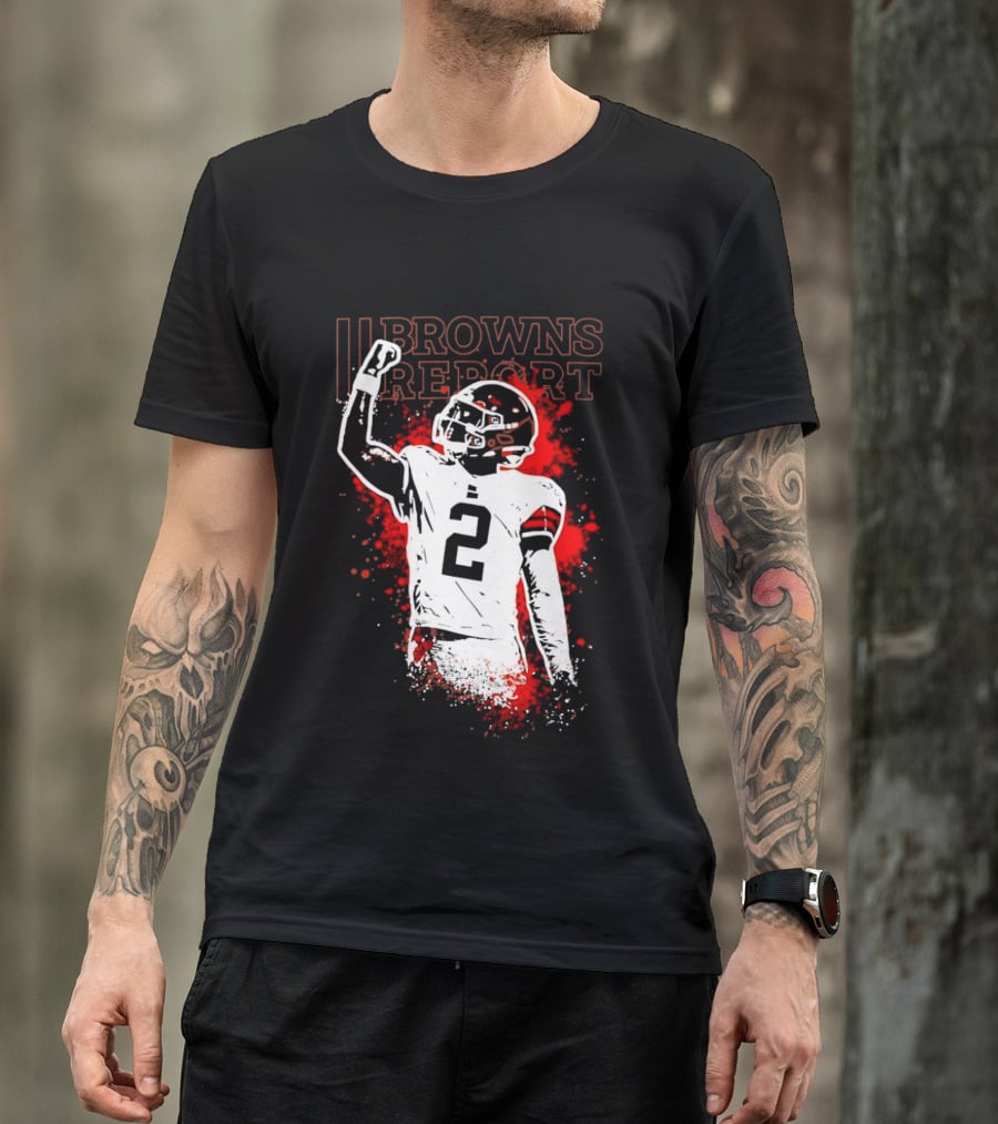 Shedeur Sanders Perfect Timing 2 Browns Report Cleveland Browns T-Shirt
