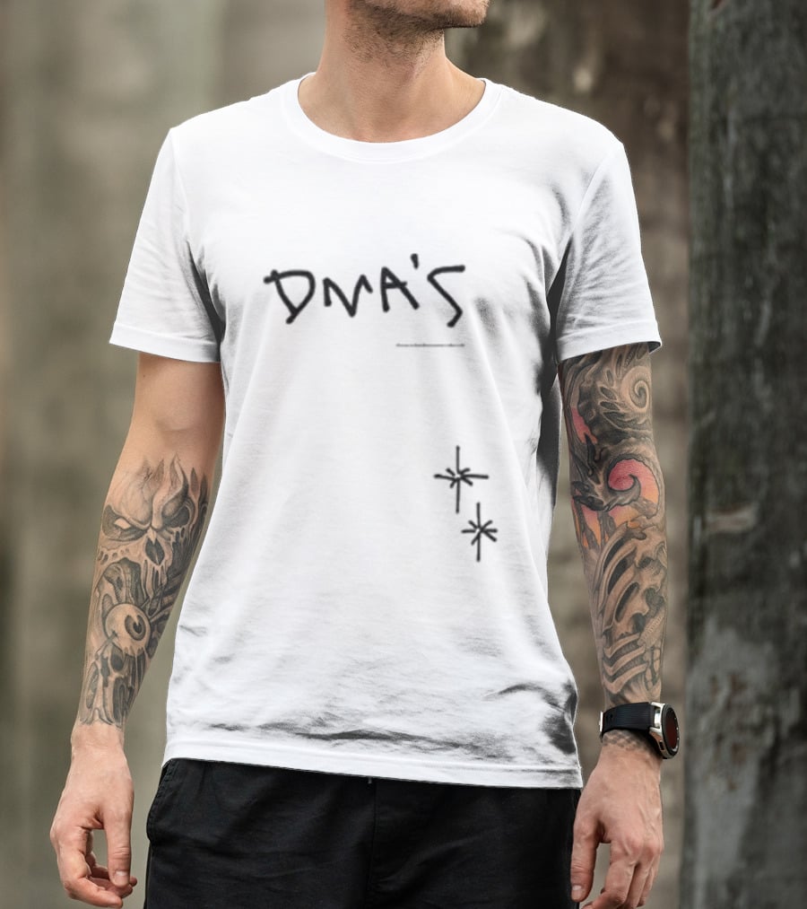 DMA'S Minimalist Album Art Tracklist With Distinctive Cross T-Shirt