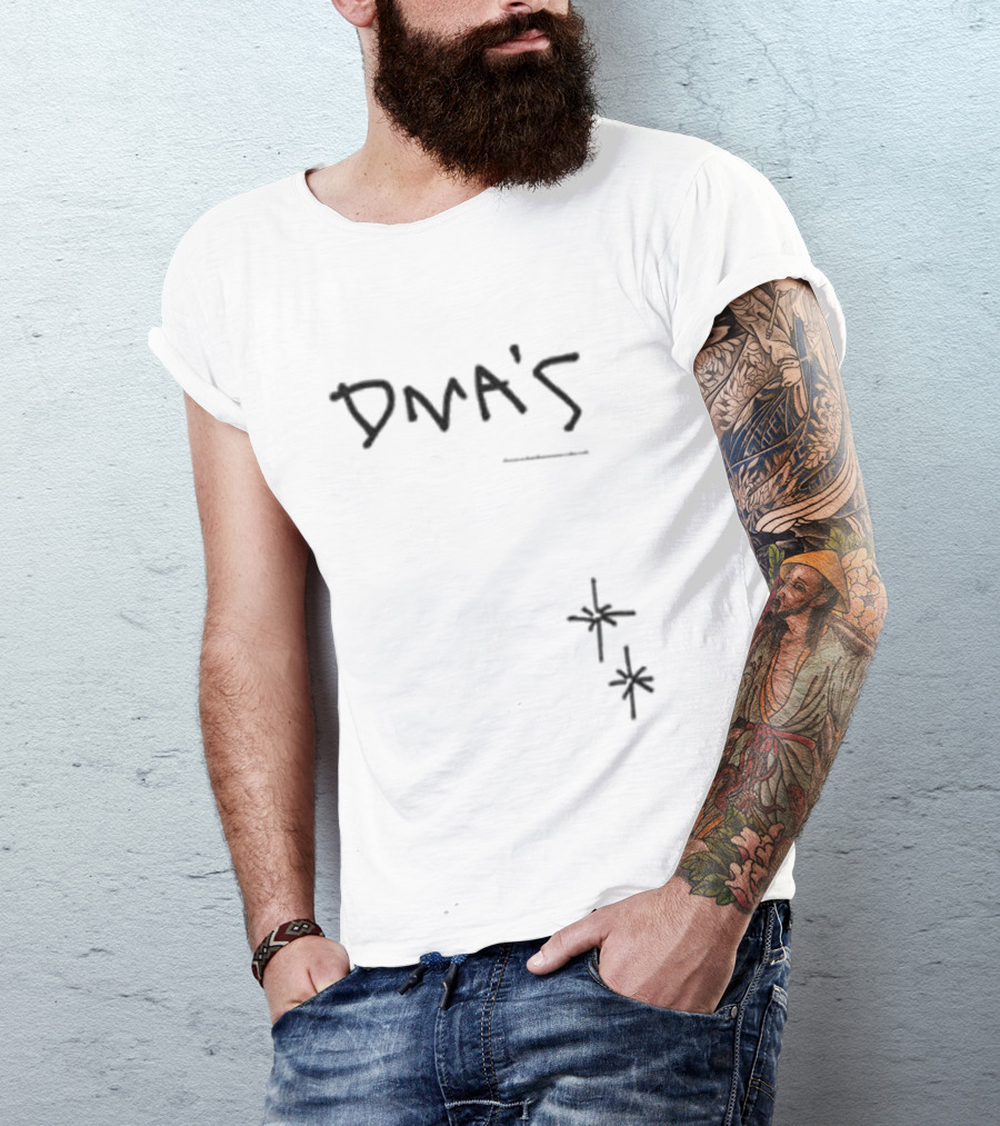 DMA'S Minimalist Album Art Tracklist With Distinctive Cross T-Shirt