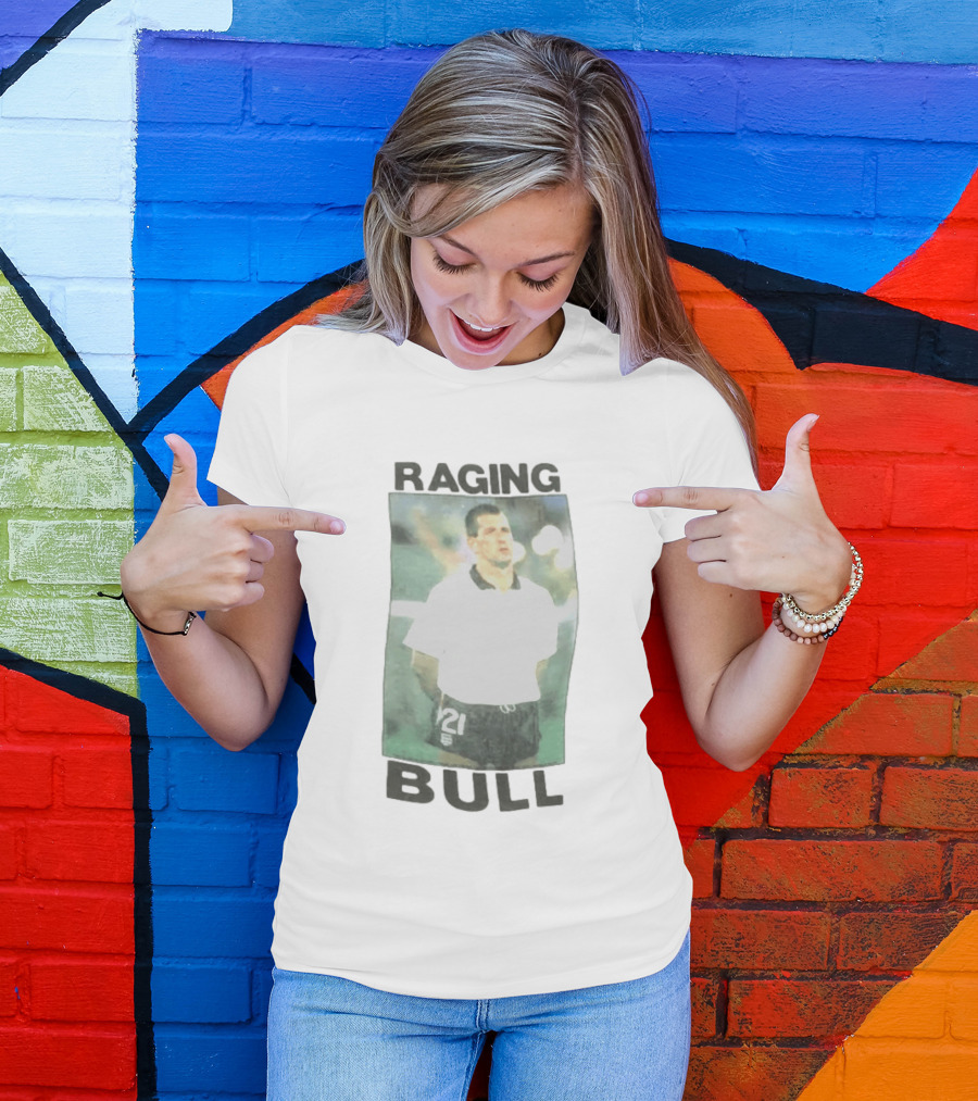 Raging Bull England Football 1989 1990 Player Number 21 T-Shirt