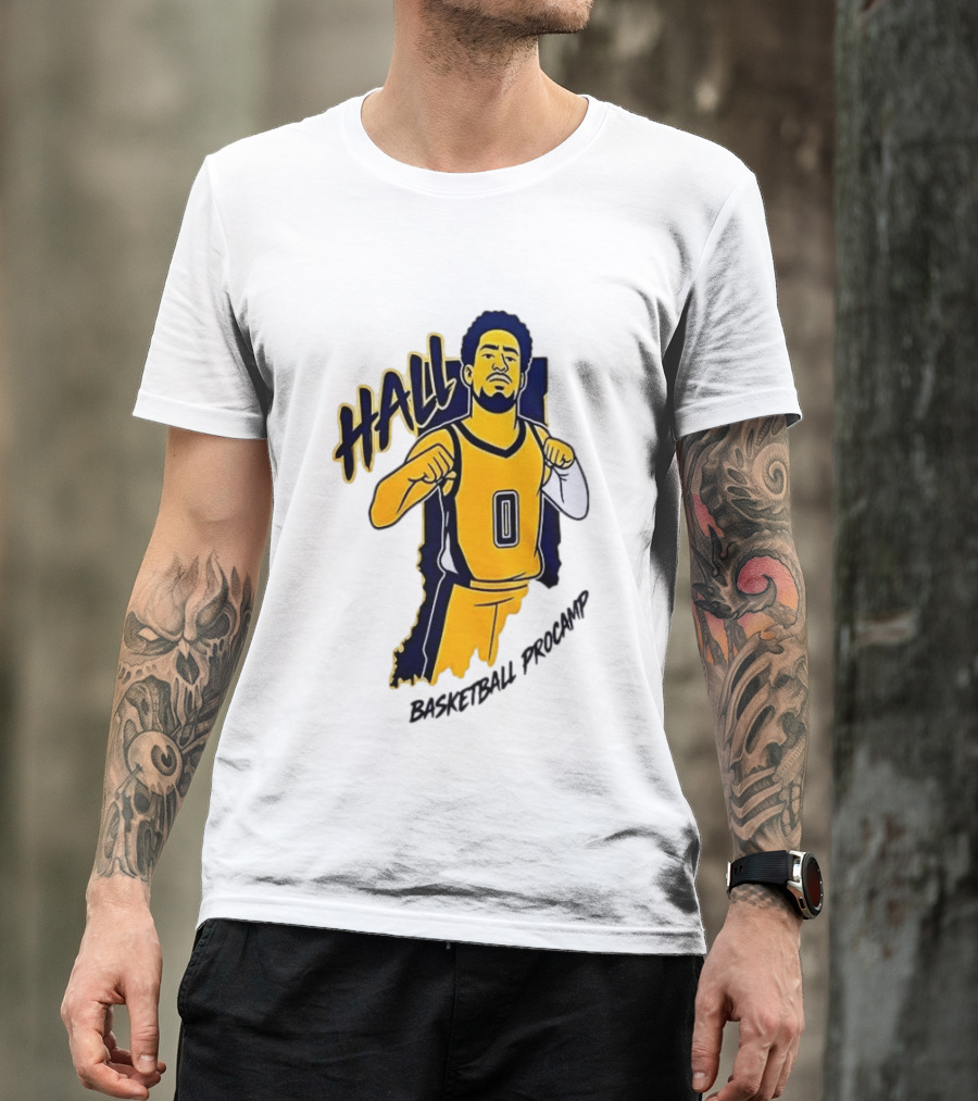 Indiana Pacers Haliburton Hall 0 Basketball Procamp T-Shirt