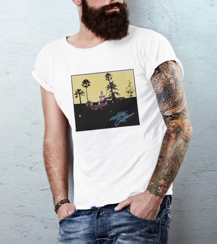 Hotel California Resort Scene 90s Eagles Justin Bieber 1995 T-Shirt