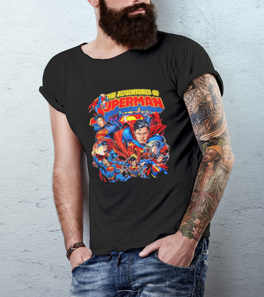 The Adventures Of Superman Iconic 2026 Comic Collage T-Shirt