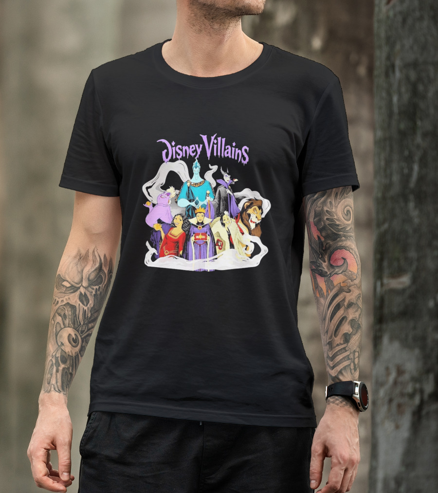 Disney Villains Halloween Squad Maleficent Hades Ursula Scar Evil Queen Cruella De Vil T-Shirt
