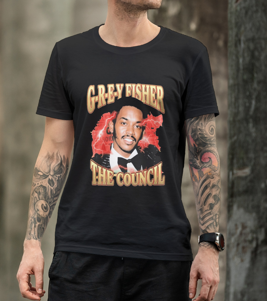 G REY Fisher The Council T-Shirt