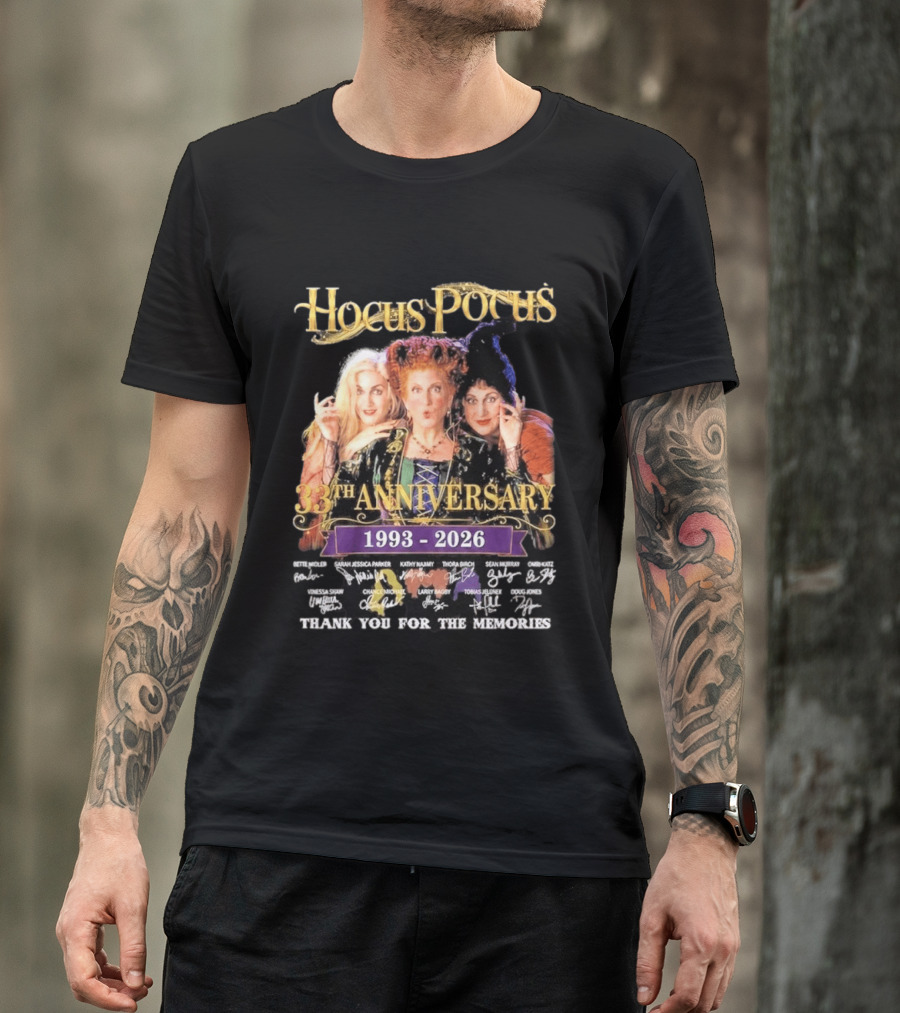 Hocus Pocus 33rd Anniversary 1993 2026 Thank You For The Memories T-Shirt