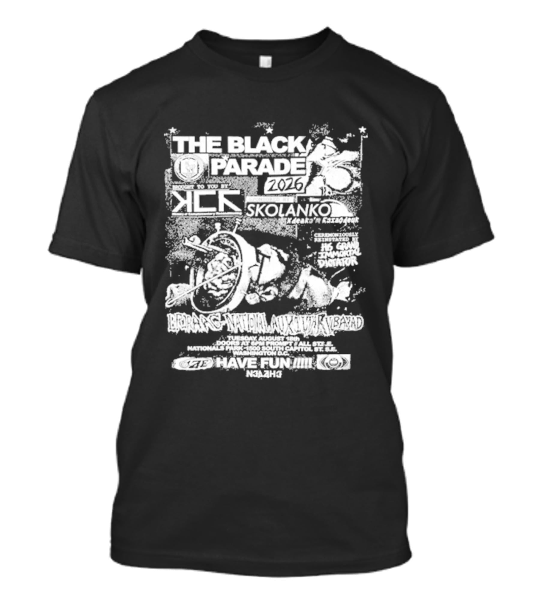 The Black Parade Washington DC August 18 2026 Concert Tour MCR T-Shirt