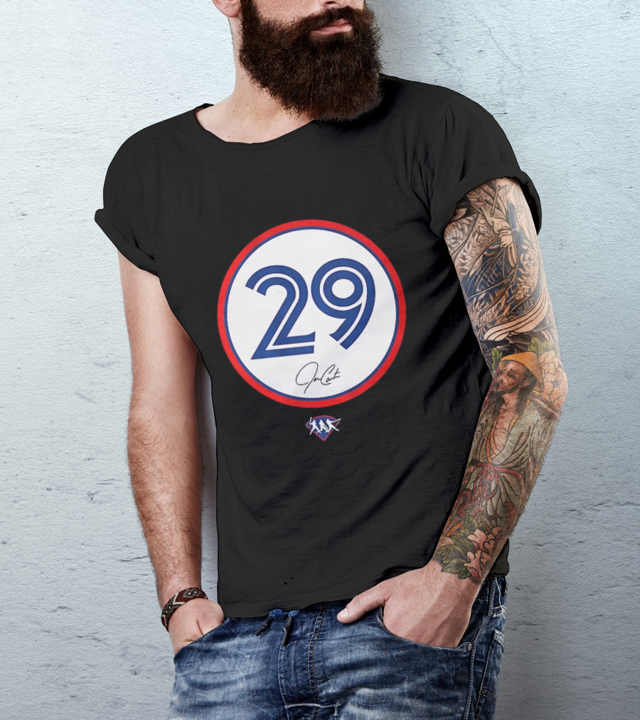 Joe Carter 29 Autograph Toronto Blue Jays Baseball T-Shirt