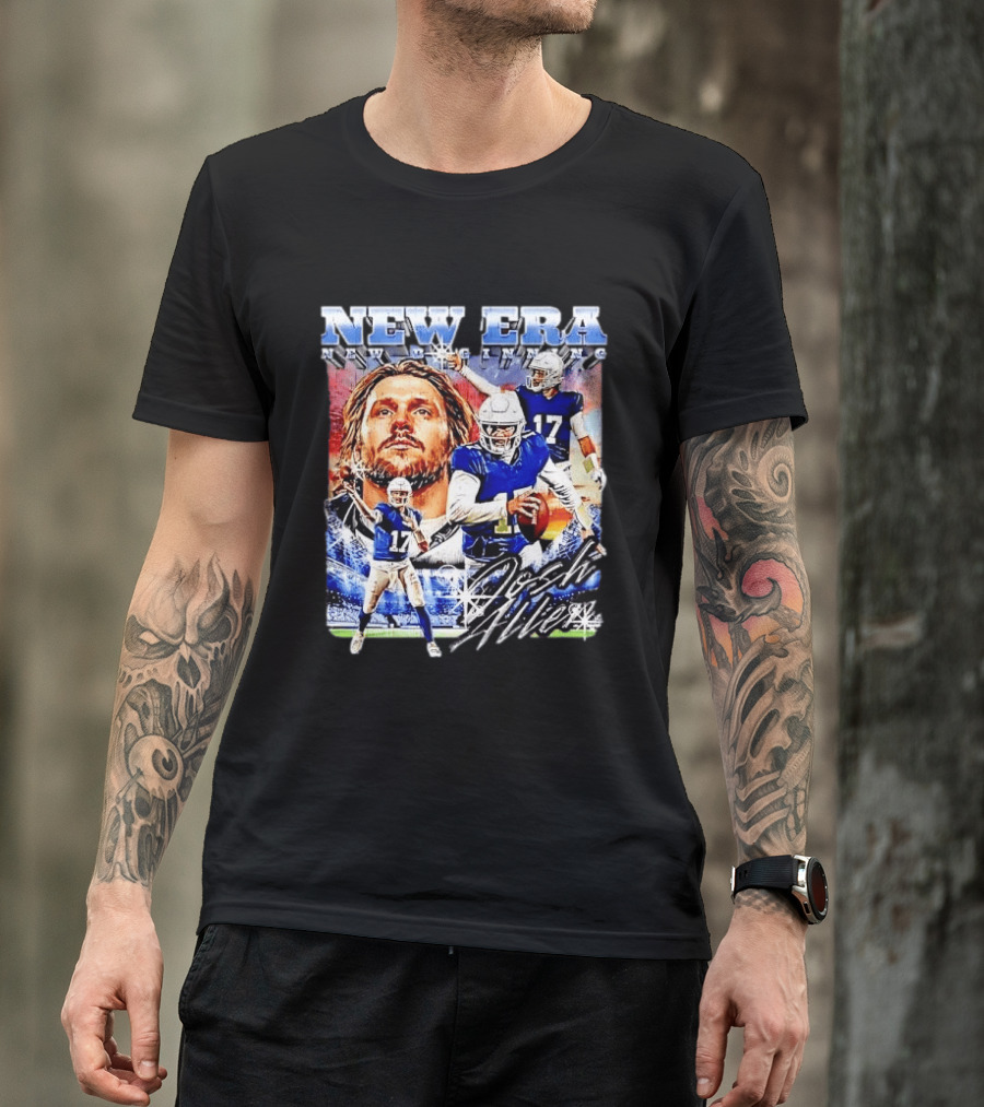 New Era Josh Allen Football Quarterback Action Number 17 Montage T-Shirt