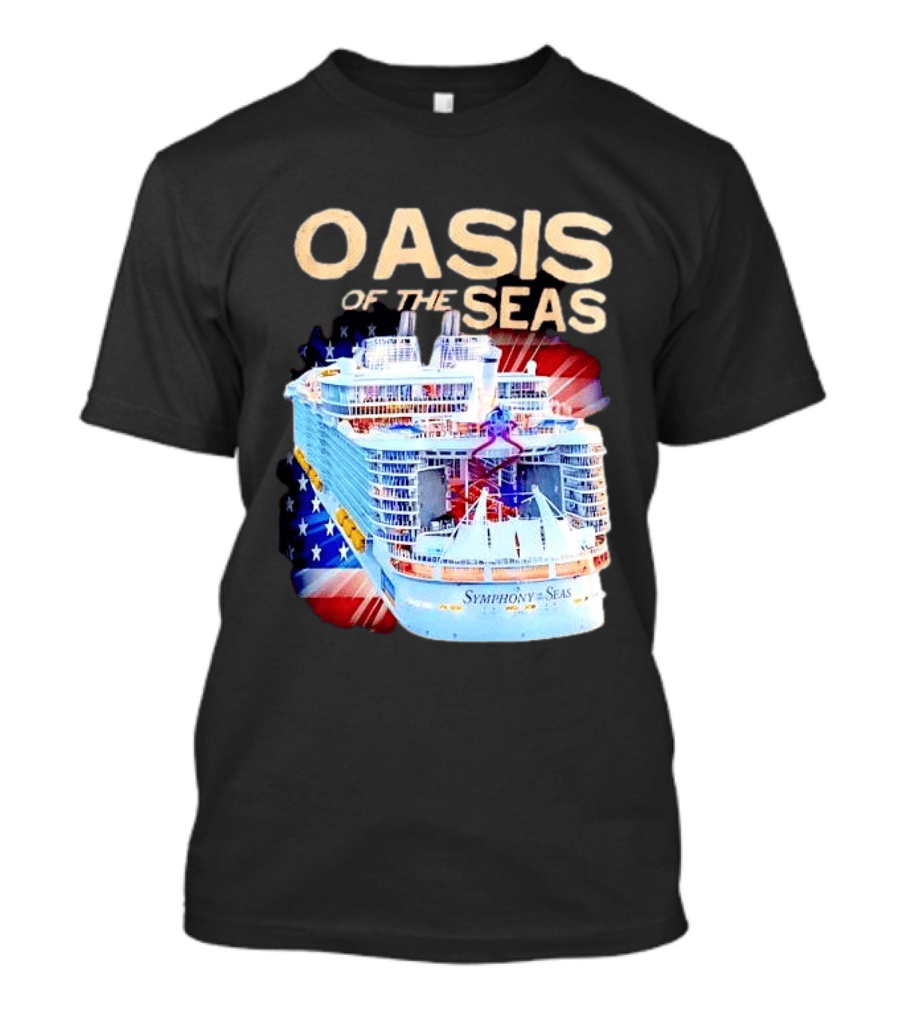 Oasis Of The Seas Symphony Cruise Ship American Flag T-Shirt