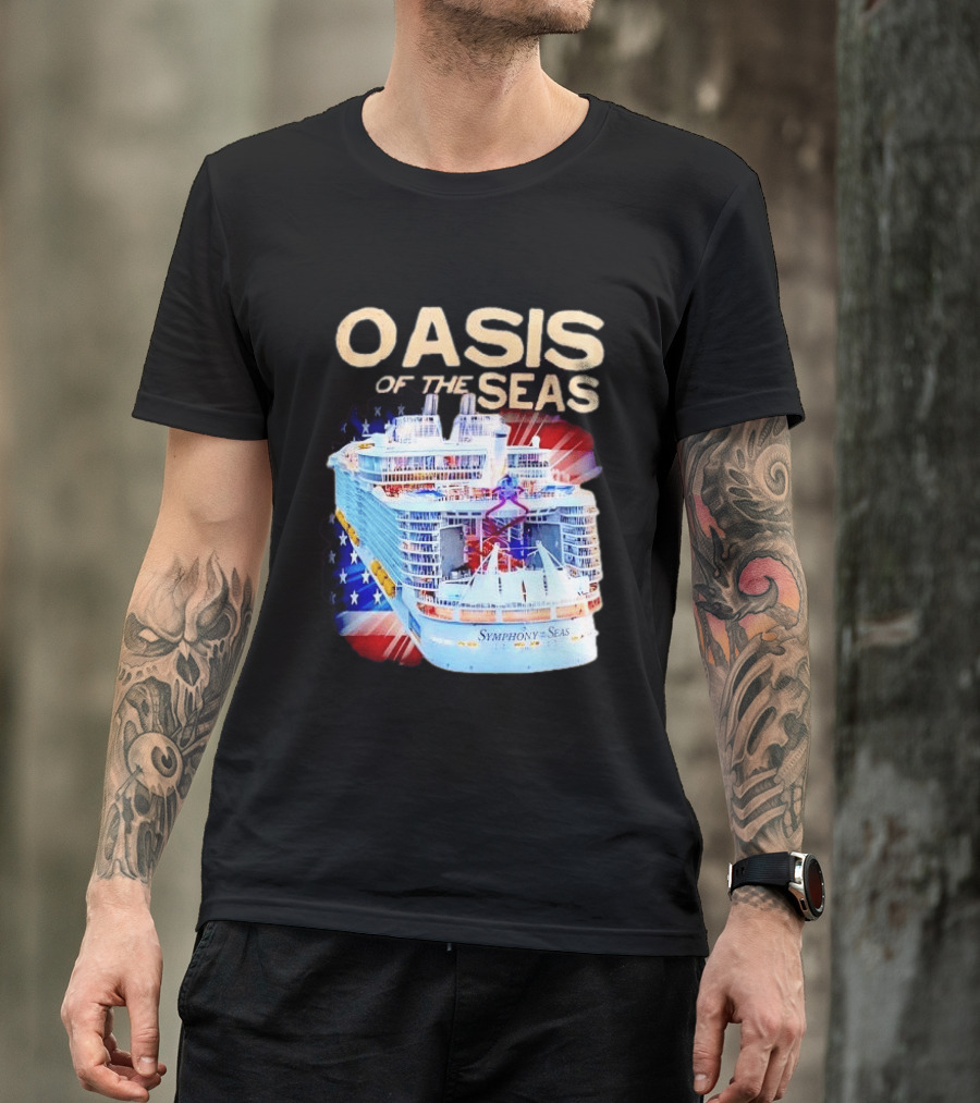 Oasis Of The Seas Symphony Cruise Ship American Flag T-Shirt