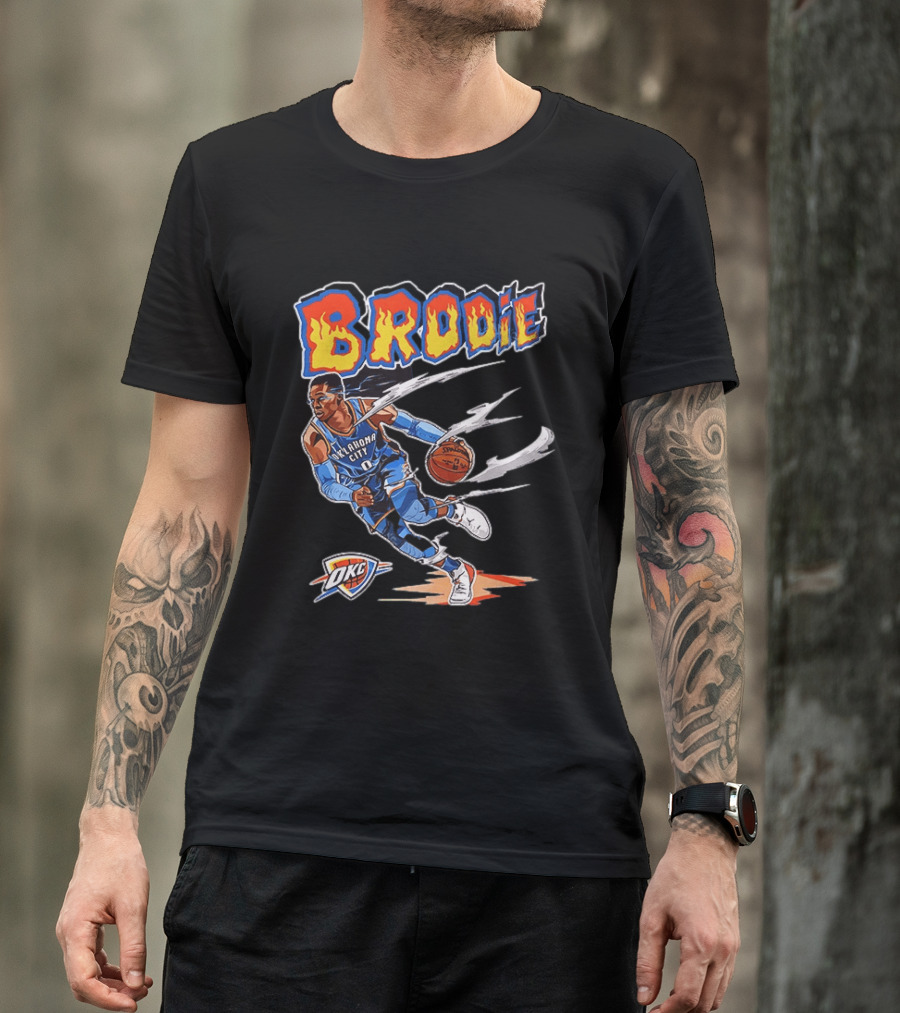 Brodie Russell Westbrook Oklahoma City Thunder OKC NBA Basketball T-Shirt