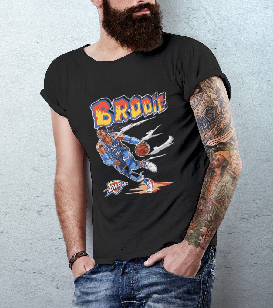 Brodie Russell Westbrook Oklahoma City Thunder OKC NBA Basketball T-Shirt