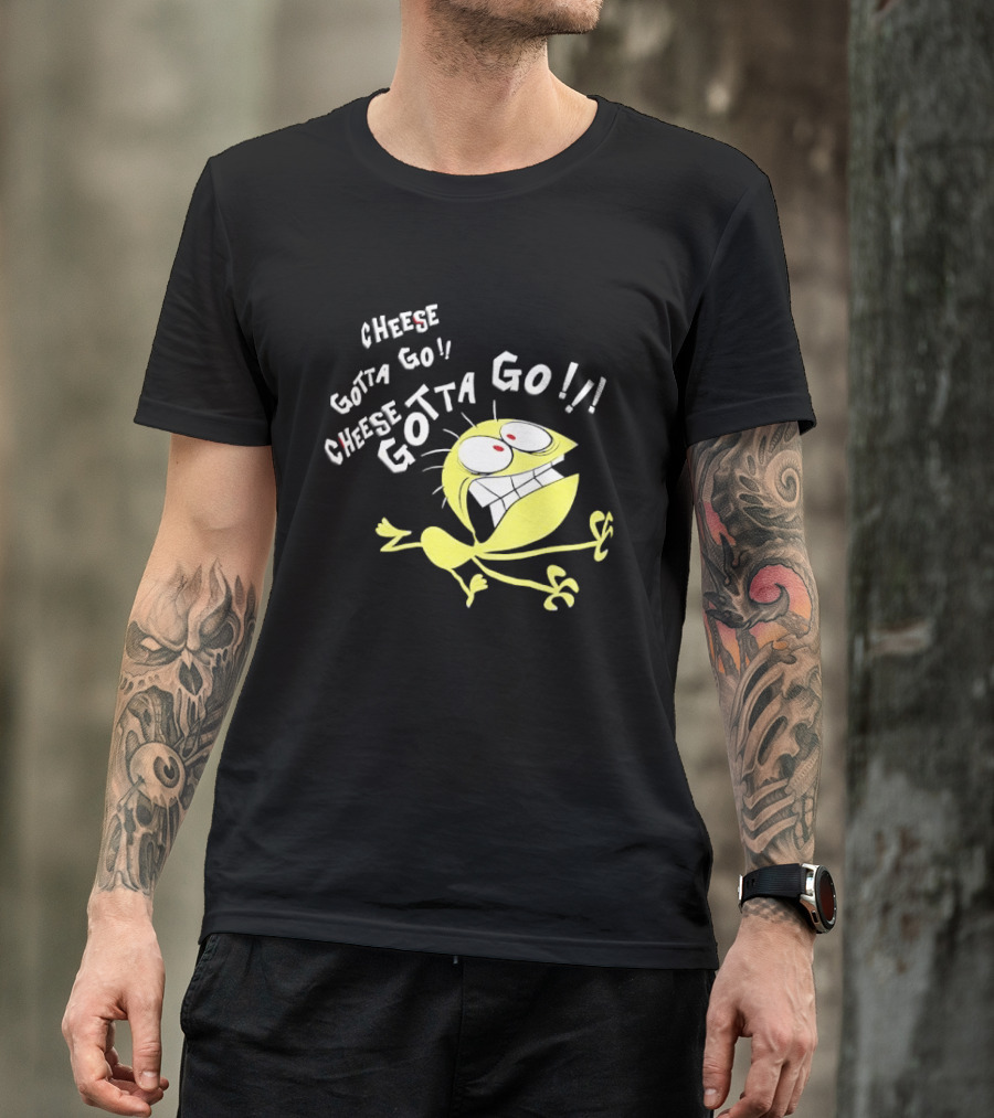 Cheese Gotta Go!! Yellow Cartoon Imaginary Friend T-Shirt