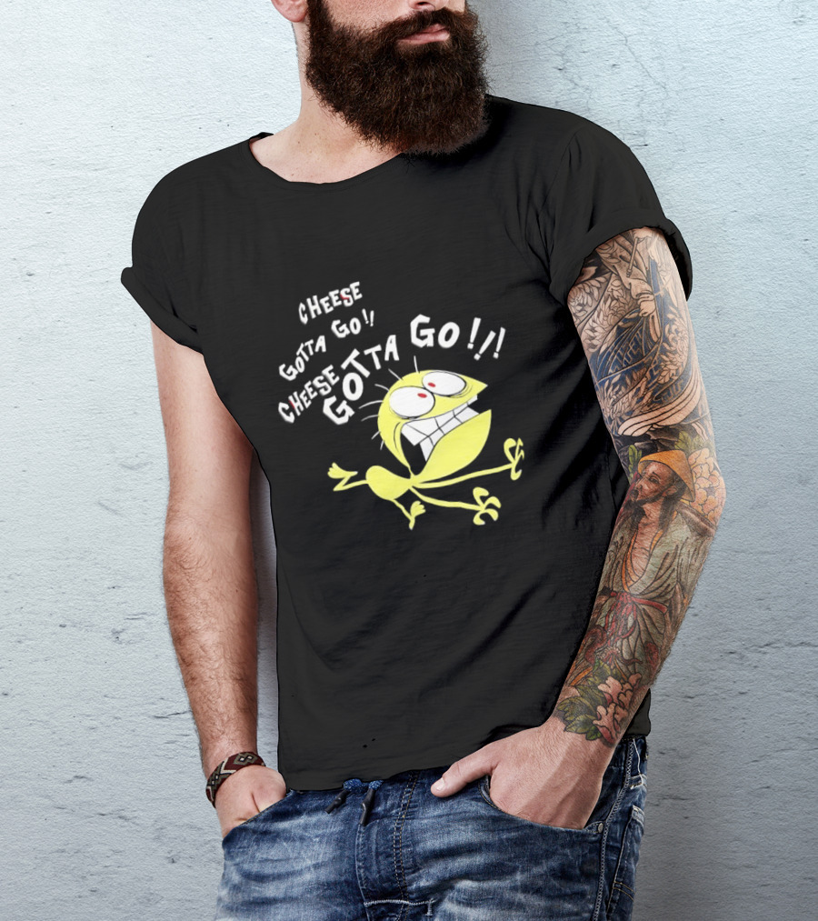 Cheese Gotta Go!! Yellow Cartoon Imaginary Friend T-Shirt
