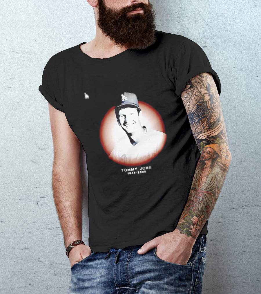 Tommy John 1943 2026 Memorial Baseball LA Dodgers T-Shirt