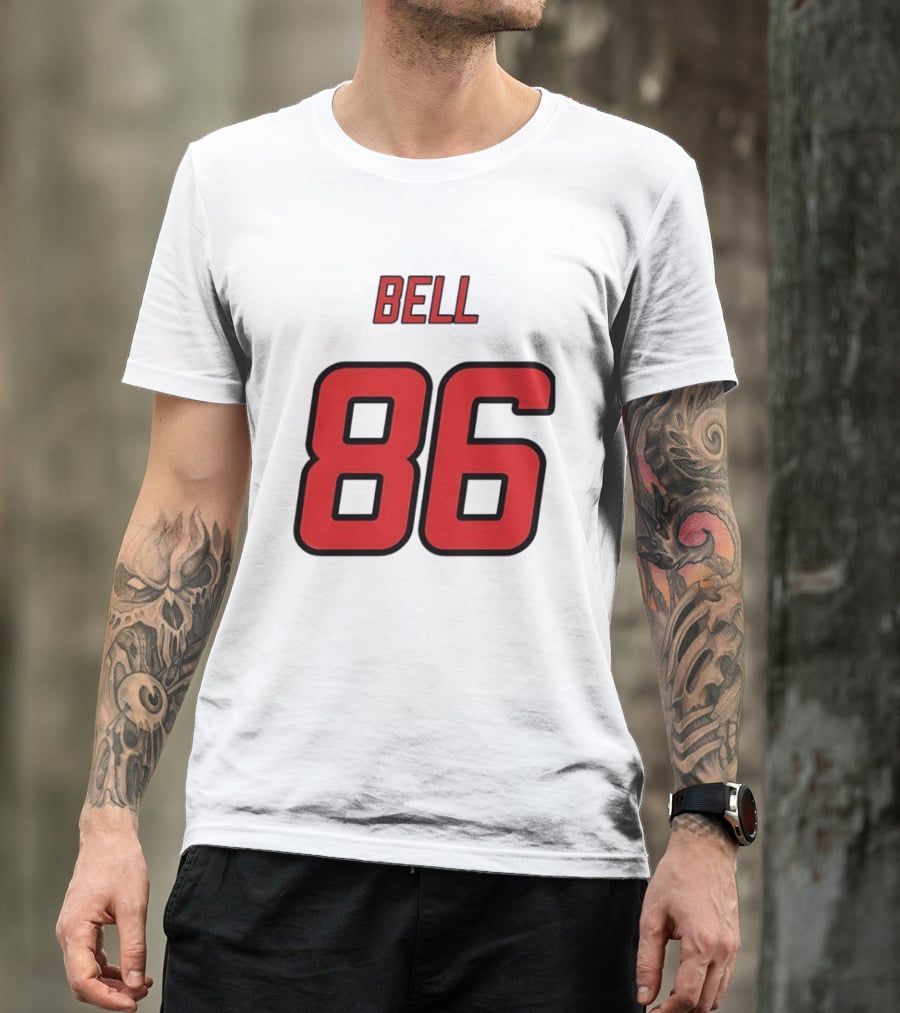Bell 86 Red Jersey Number Sports T-Shirt