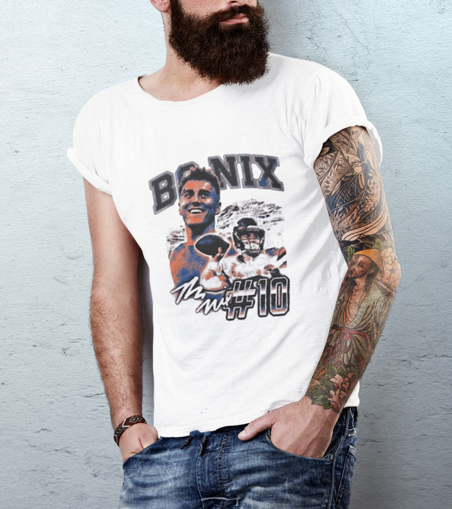 Bo Nix Number 10 Football Player T-Shirt