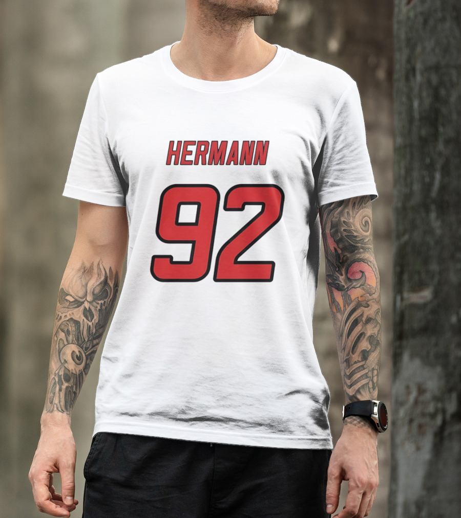 Hermann 92 Red Lettering Athletic Jersey T-Shirt