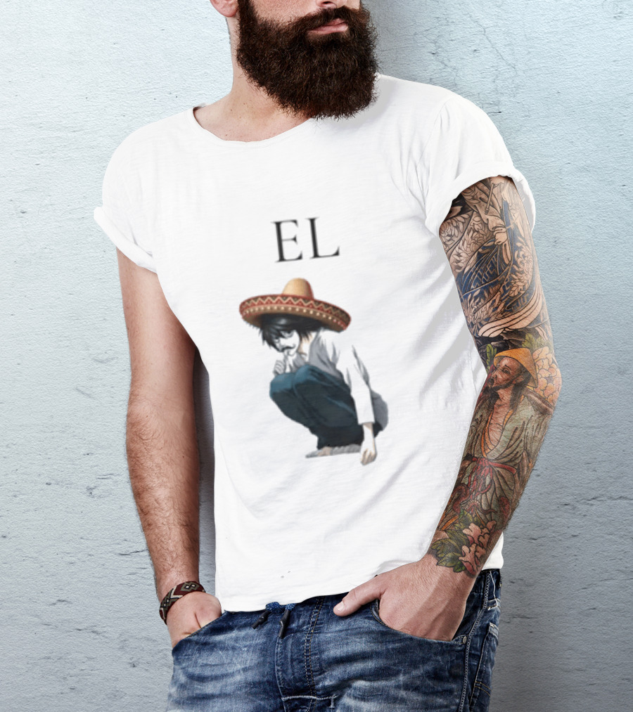 El L Death Note Mariachi Sombrero T-Shirt