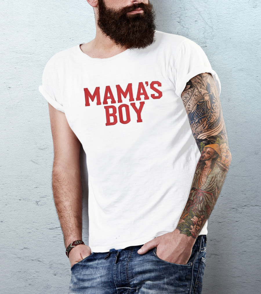 Mama's Boy Red Varsity T-Shirt