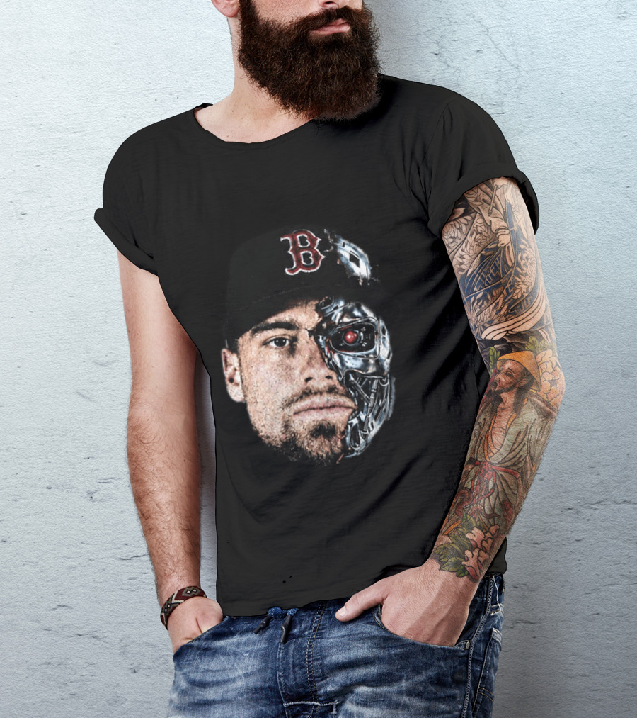 Caleb Durbin Terminator Face Boston Cap Robo Fusion T-Shirt