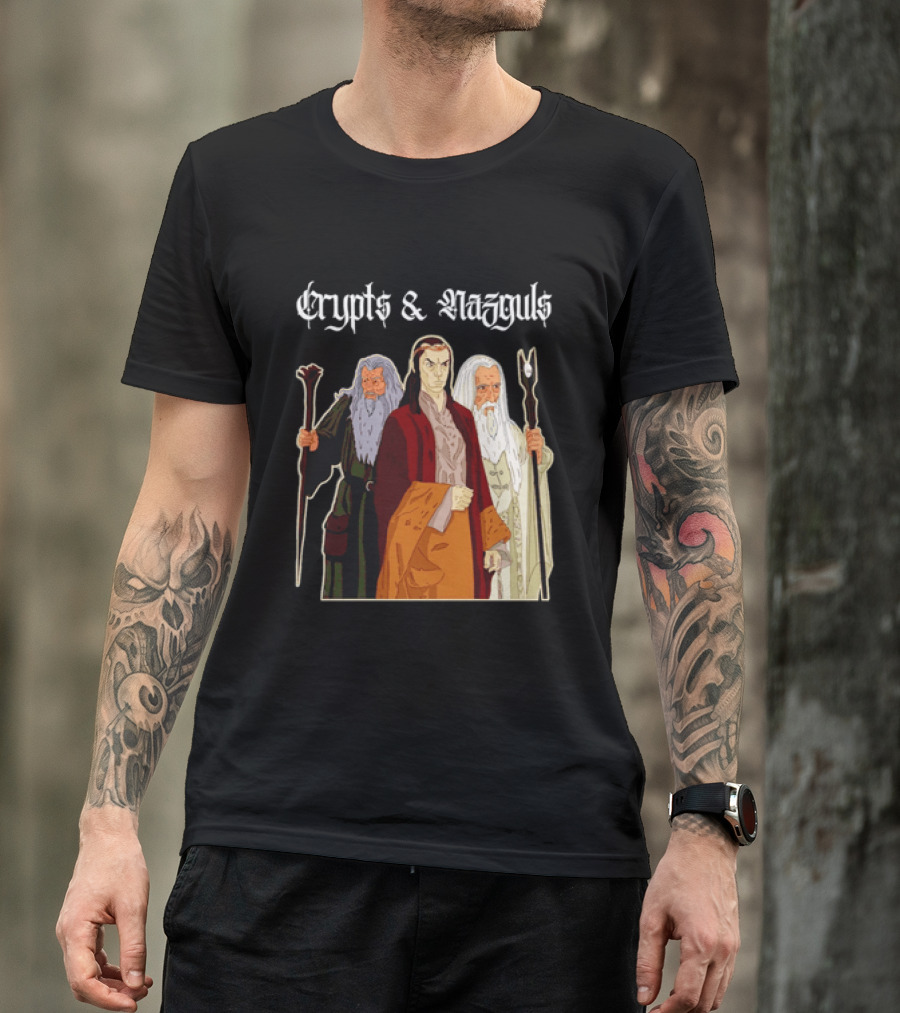 Crypts & Nazguls Dark Wizards Fantasy T-Shirt