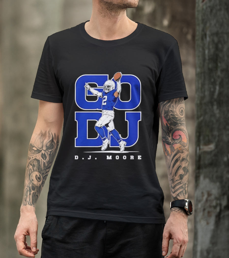 GO DJ D.J. Moore Football Player Buffalo Sports Blue 2 T-Shirt