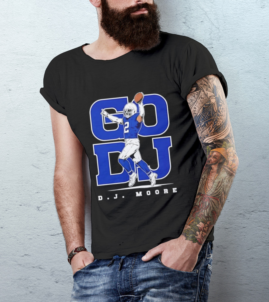 GO DJ D.J. Moore Football Player Buffalo Sports Blue 2 T-Shirt