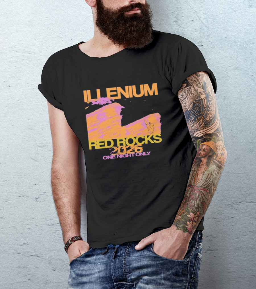 ILLENIUM Red Rocks 2026 One Night Only Event August 19 T-Shirt