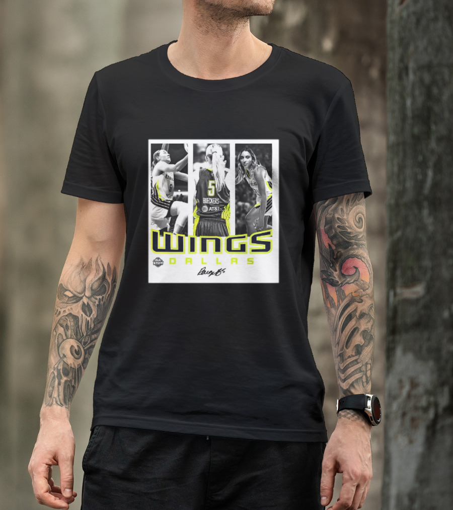 Wings Dallas Paige Bueckers Team Player 5 Basketball Hustle WNBA T-Shirt