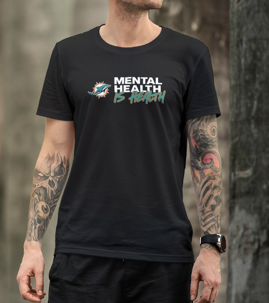 Miami Dolphins Mental Health Is Health Sunburst T-Shirt