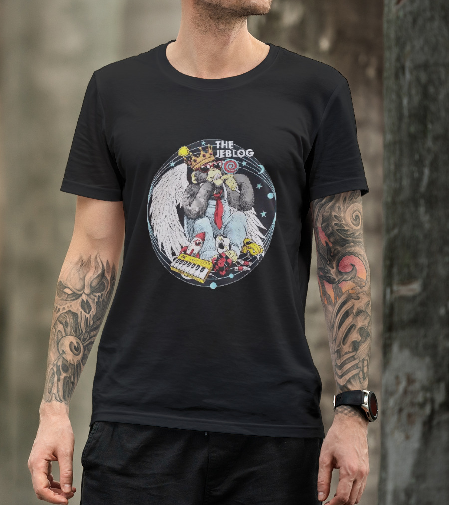The Jeblogs Monkey Wings Crown Lollipop And Countdown Rocket T-Shirt