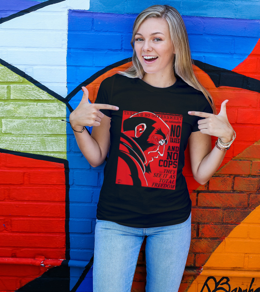 No Government No Taxes And No Cops Red T-Shirt