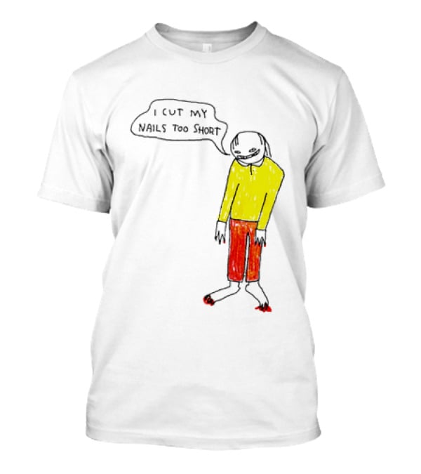 I Cut My Nails Too Short Yellow Red T-Shirt