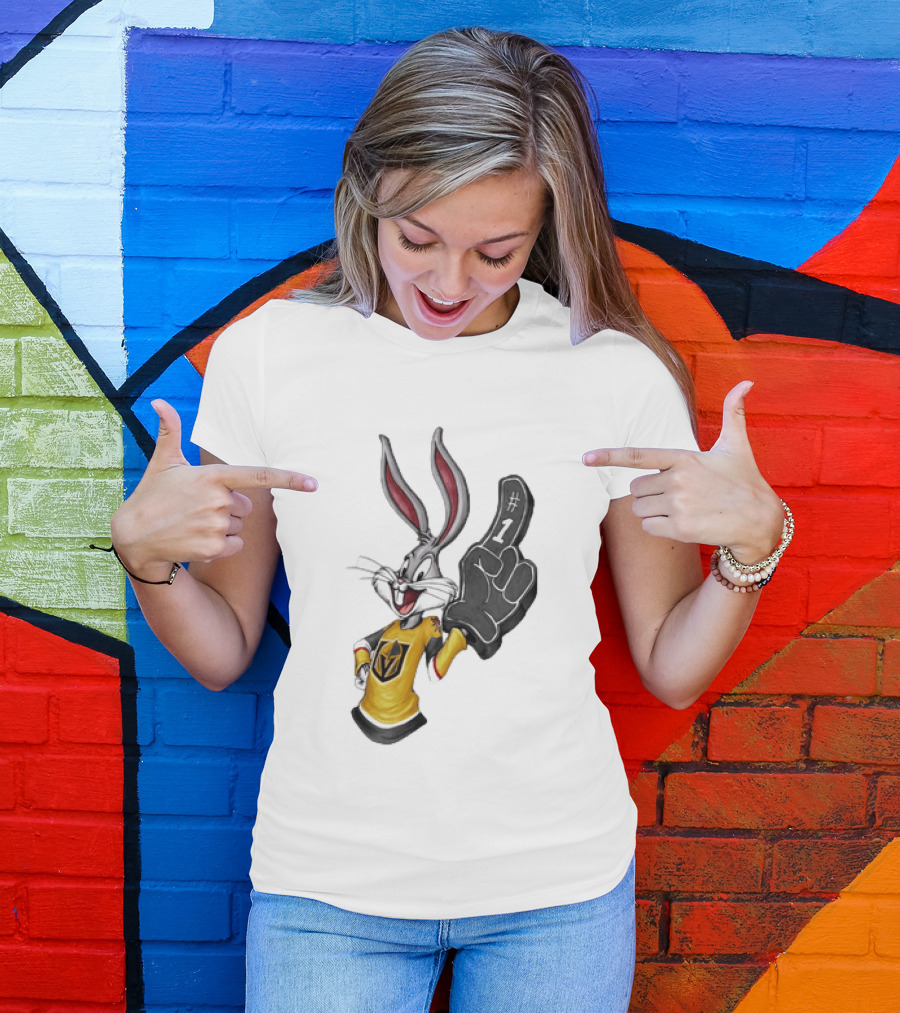 Bugs Bunny #1 Fan Vegas Golden Knights Hockey T-Shirt
