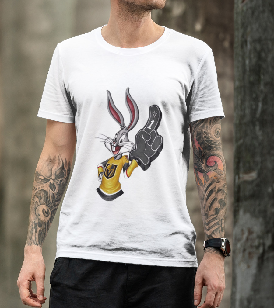 Bugs Bunny #1 Fan Vegas Golden Knights Hockey T-Shirt