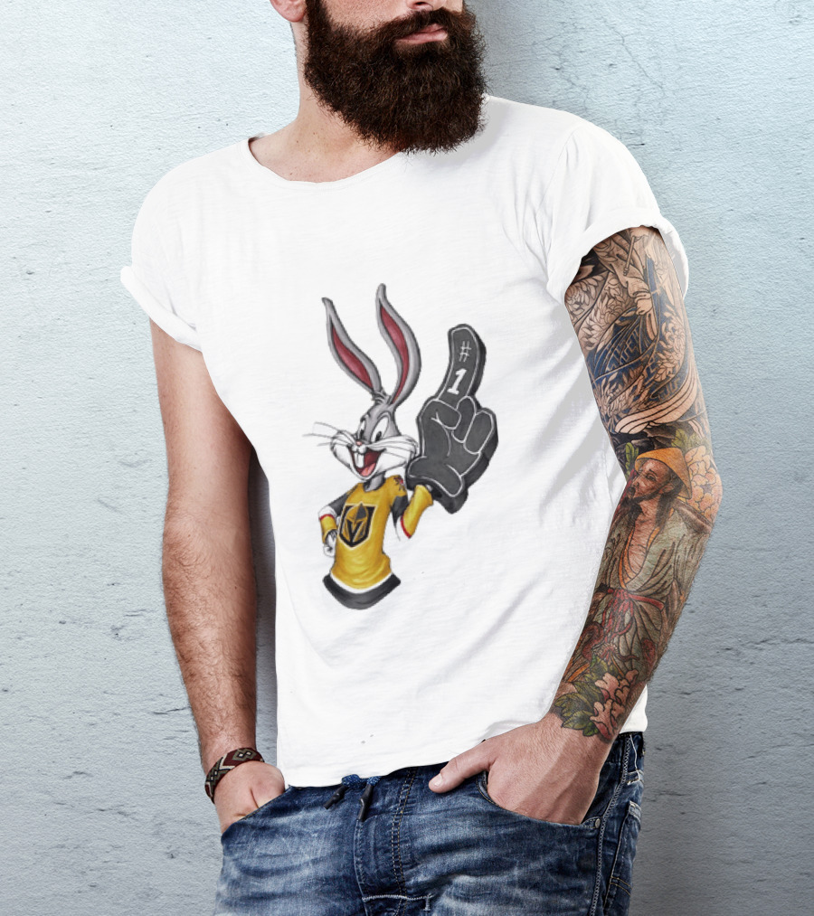 Bugs Bunny #1 Fan Vegas Golden Knights Hockey T-Shirt