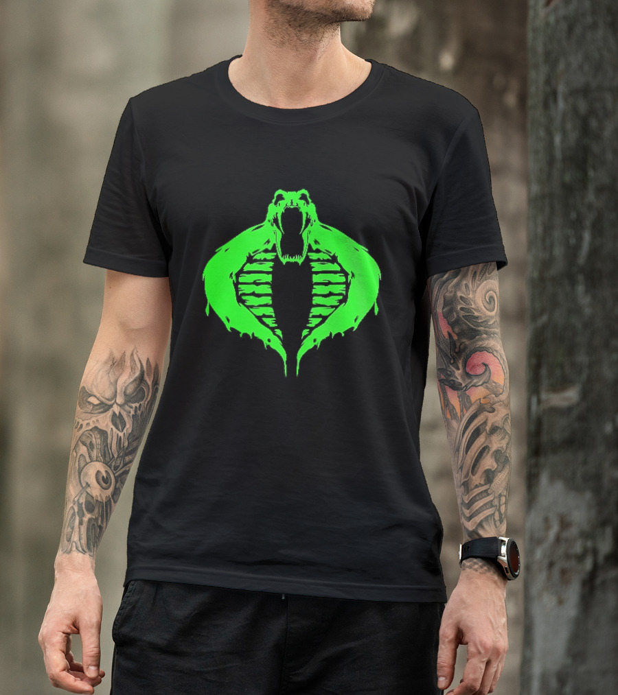 GI Joe Cobra Neon Green Distressed Snake T-Shirt