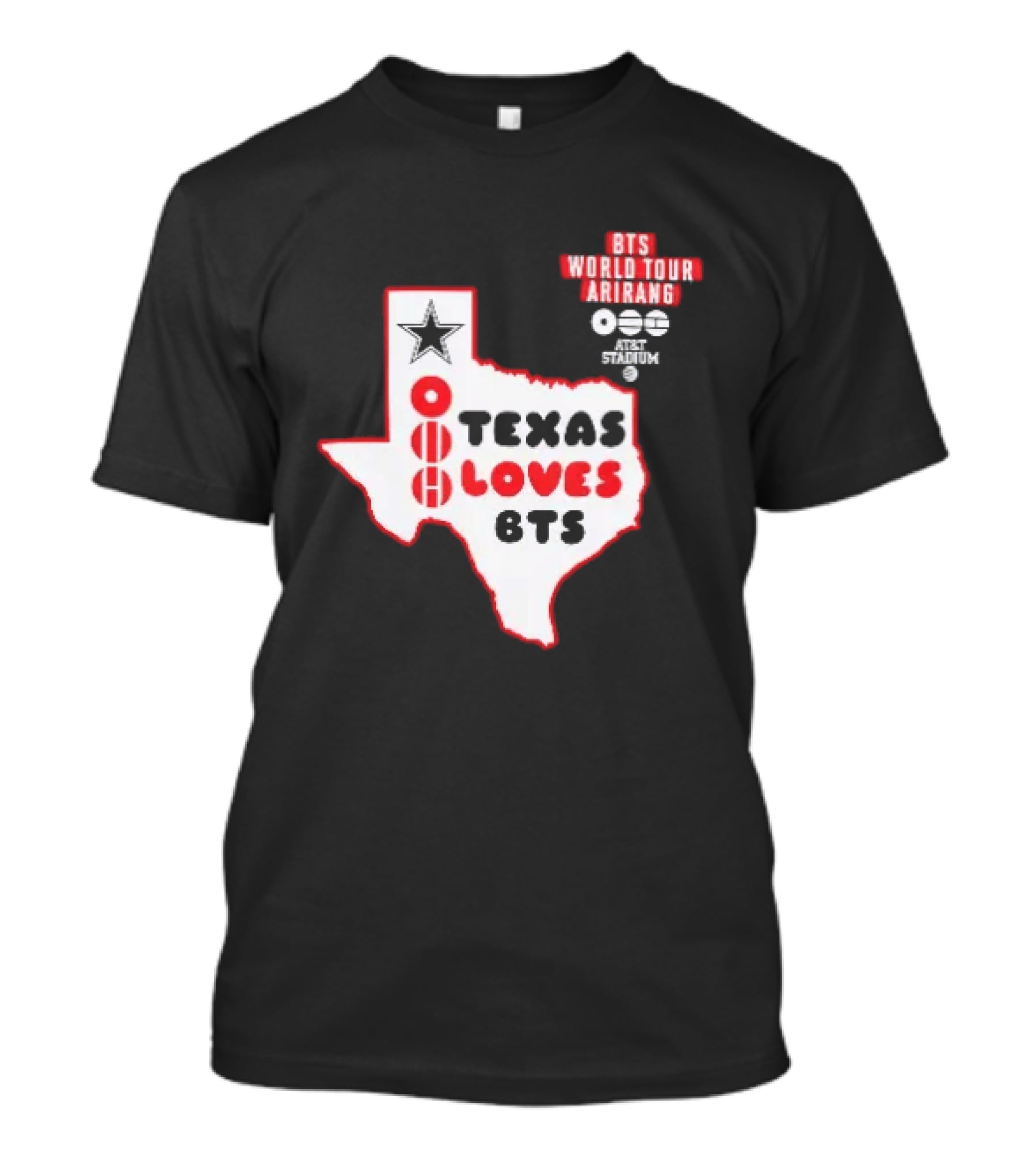 BTS World Tour Arirang Texas Loves At AT&T Stadium Dallas Cowboys T-Shirt