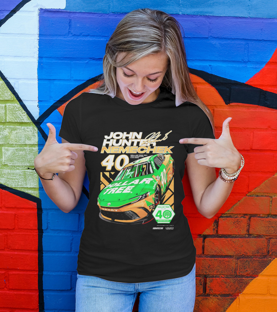 John Hunter Nemechek Dollar Tree 40 Anniversary Camry NASCAR Racing T-Shirt