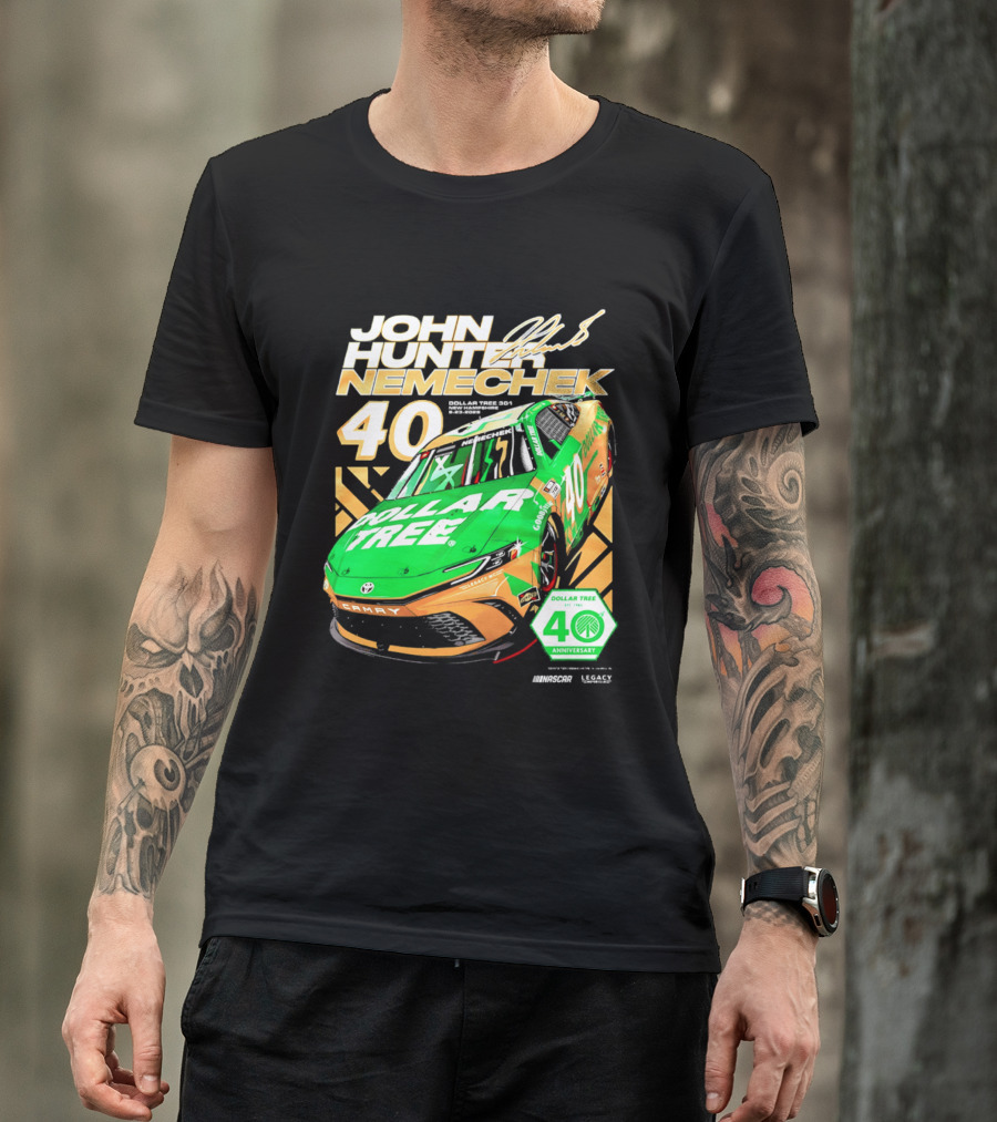 John Hunter Nemechek Dollar Tree 40 Anniversary Camry NASCAR Racing T-Shirt