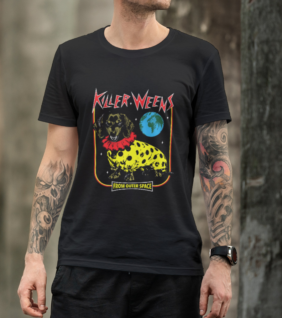 Killer Weens Dachshund Clown From Outer Space Earth T-Shirt