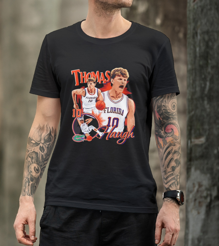 Thomas Haugh Florida Gators Basketball 10 NCAA Player T-Shirt