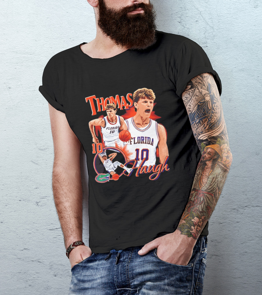 Thomas Haugh Florida Gators Basketball 10 NCAA Player T-Shirt